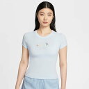 ナイキ レディース Tシャツ (半袖 トップス ランニング 運動 スポーツ トレーニング ジム 普段着 ブルー 水色 NIKE 即日発送) HF9723-423