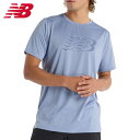 ニューバランス メンズ Tシャツ (半袖 シャツ スポーツウェア ランニング 普段着 運動 ブルー New Balance 即日発送) MT51206-DUS