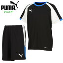 月間優良ショップ【ラスト3日限定クーポン】 プーマ ジュニア 上下セット (キッズ 半袖 Tシャツ ハーフパンツ セットアップ サッカー フットサル スポーツウ...