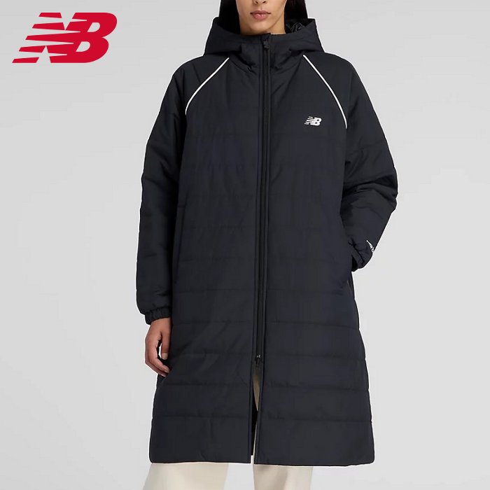 Rakuten - ニューバランス レディース 中綿 ロングコート (ダウンコート ロングジャケット スポーツ デイリー カジュアル ブラック new balance 即日発送) AWJ53173-BK