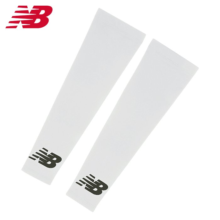 クーポン配布中『BLACK FRIDAY☆20時〜全品P2倍』 ニューバランス アームカバー (メンズ レディース 男女兼用 アームスリーブ アームウォーマー 腕カバー ランニング ウォーキング ジョギング スポーツ トレーニング ホワイト New Balance 即日発送) LAA13021-WT