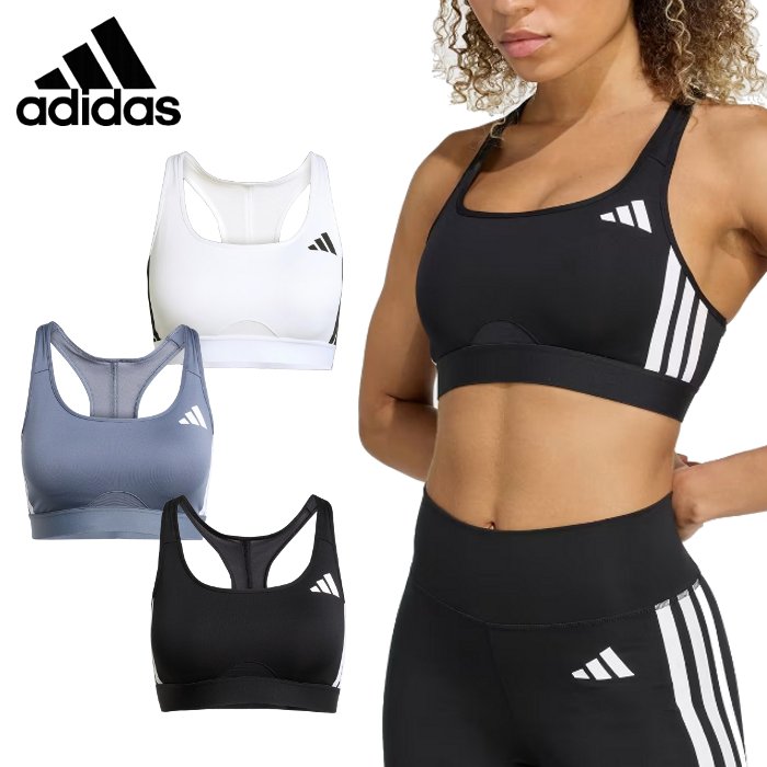 【ラスト3日間限定クーポン】アディダス レディース ブラトップ (スポーツブラ スポブラ インナー スポーツウェア トレーニングウェア 運動 ジム ダイエット ホワイト グレー ブラック adidas 即日発送) RF438