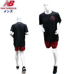 ニューバランス メンズ ランニングセット (Tシャツ ショートパンツ ランニングパンツ 上下セット 5インチ インナー付き New Balance あす楽) MT21277-MS21268