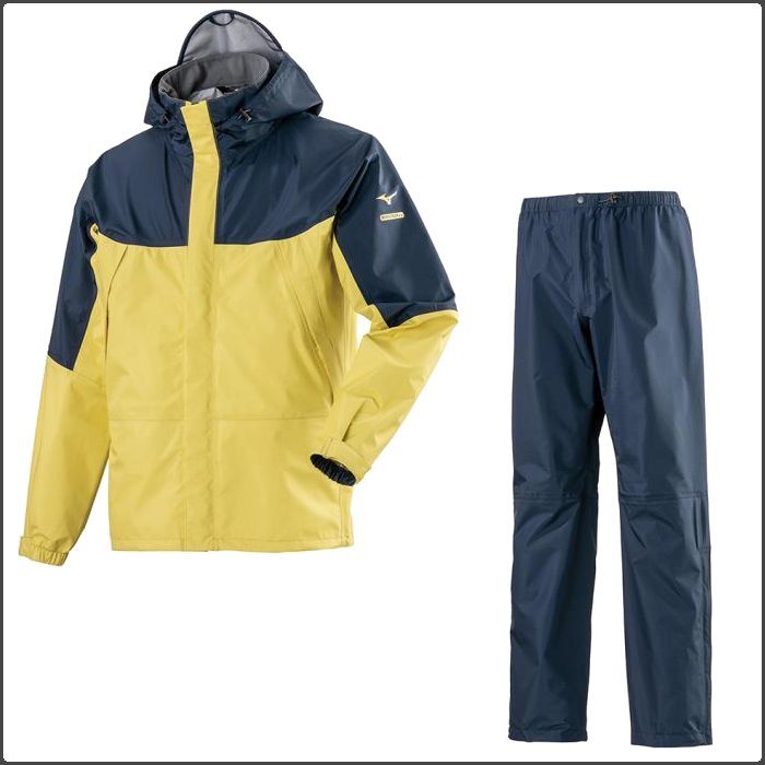 ミズノ メンズ レインスーツ (カッパ 雨合羽 レインウェア 防水 撥水 通勤 通学 登山 上下セット セットアップ ベルグテックEXストームセイバーVI mizuno) A2MG8A01 2