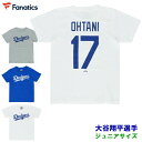 大谷翔平 ジュニア Tシャツ ネーム&ナンバー (ロサンゼルス・ドジャース 子ども 小学生 グッズ MLB 野球 半袖 プレゼント ファナティクス Fanati...