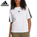 アディダス レディース 半袖Tシャツ (女性 スポーティー コットン 綿 普段着 トレーニング スポーツウェア ルーズフィット adidas 即日発送) KVC57