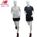 ニューバランス レディース ランニング上下セット (マラソン ウェア Tシャツ ショートパンツ ランニングパンツ セットアップ 3インチ New Balance あす楽) WT31251-WS31255