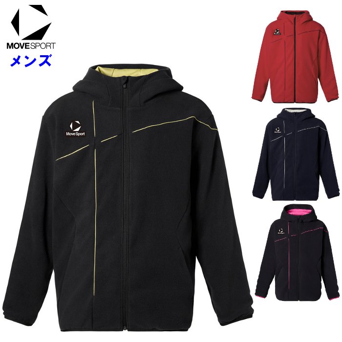 スーパーセール【期間限定クーポン配布中】 ムーブスポーツ メンズ フリースジャケット (野球 ソフトボール スポーツウェア トレーニング フーディー フード 運動 練習着 吸汗速乾 デサント MOVESPORT) ST6SSWT1M