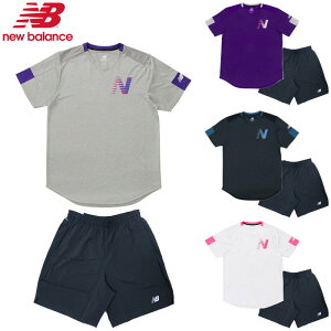 【あす楽対応】ニューバランス(New Balance)メンズ ランニングセット(半袖 シャツ Tシャツ ランニングパンツ ショーツ ランニング 運動 スポーツウェア トレーニングウェア 上下セット)AMT11241-MS93189