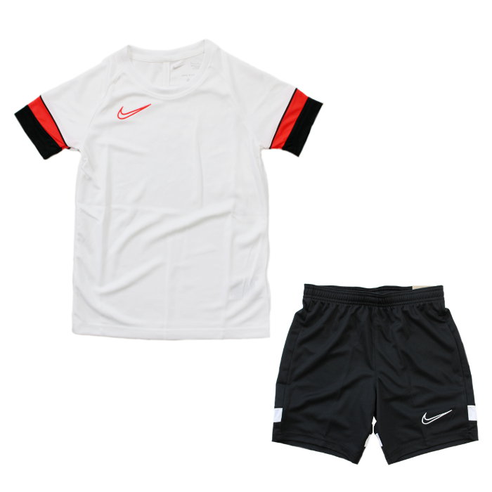 【あす楽対応】ナイキ(NIKE)ジュニア 上下セット(半袖 Tシャツ トップス ハーフパンツ ズボン サッカー プラクティスウェア 運動 スポーツウェア トレーニングウェア)CW6103-101-CW6109-010