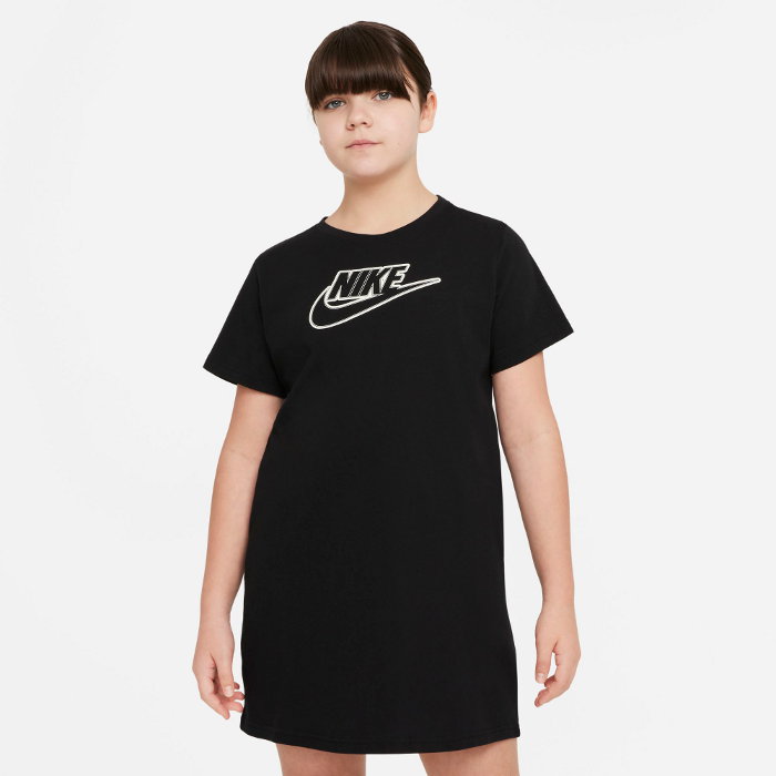 【あす楽対応】ナイキ NIKE YTH ガールズ NSW フューチュラ Tシャツ ドレス 女の子 トップス 半袖 シャツ カジュアル チュニック 子供服 DD6269-010