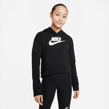 ナイキ ガールズ パーカー(スウェット トレーナー 子供服 ジュニア 女の子 ショール丈 カジュアル 遊び おしゃれ着 NIKE あす楽)DC7206-010