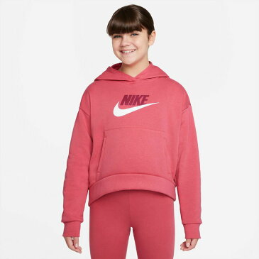 ナイキ ガールズ パーカー(スウェット トレーナー 子供服 ジュニア 女の子 ショール丈 カジュアル 遊び おしゃれ着 NIKE あす楽)DC7206-622