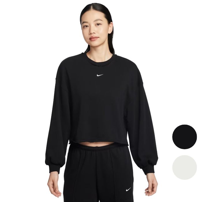 Rakuten - ナイキ レディース スウェットシャツ (オーバーサイズ トレーナー ルームウェア 軽量 ヨガ アウトドア 運動 スポーツ ウェア 黒 ブラック 即日発送) IF0229-010/051