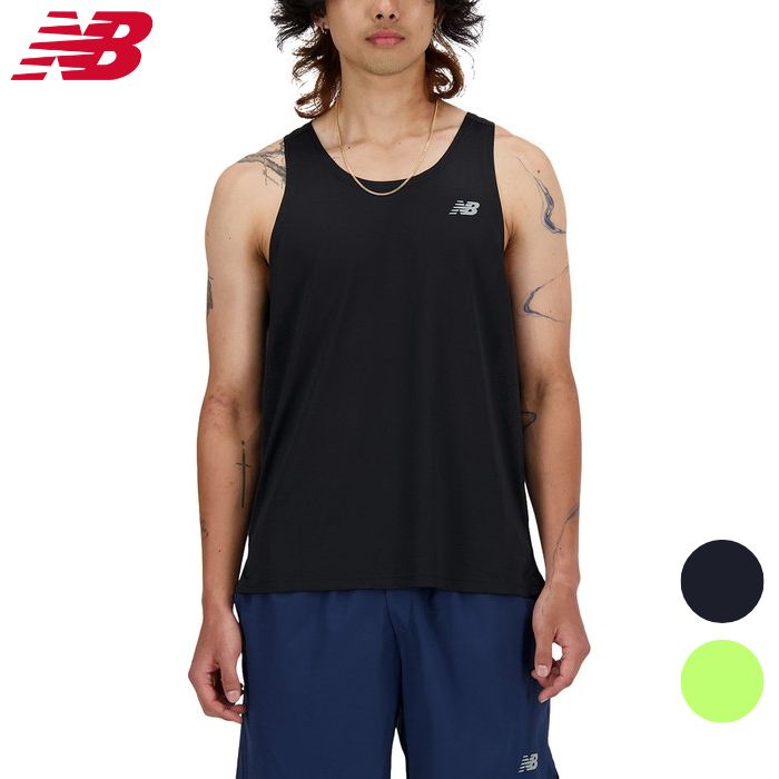Shirts - ニューバランス メンズ シングレット (シャツ ノースリーブ ランニング マラソン 駅伝 ジョギング 陸上 スポーツウェア トレーニング 練習 NEW BALANCE 即日発送) MT41220
