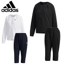 アディダス レディース 上下セット(シアサッカー セットアップ カジュアル ジャケット パンツ トレーニング) FTK30-FTK20