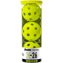 フランクリン ピックルボール ボール 3個入り X-26 Pickleball-Lime Green-3Pack Tube (競技ボール ニュースポーツ レクレ...
