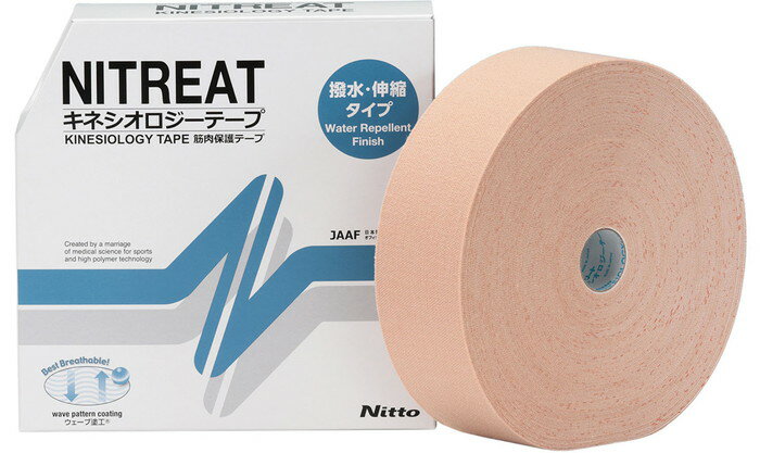 ニトリート テーピング キネシオロジーテープ撥水 (スポーツ 指 ひざ 足首 手首 サッカー ランニング マラソン バレーボール バスケットボール ハンドボール テニス バドミントン 運動) NKH50L