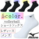 ミズノ(MIZUNO) バレーボール ソックス ショートソックス (バレーボール メンズ レディース ユニセックス ウィメンズ 靴下 くつした バレー ジュニア...