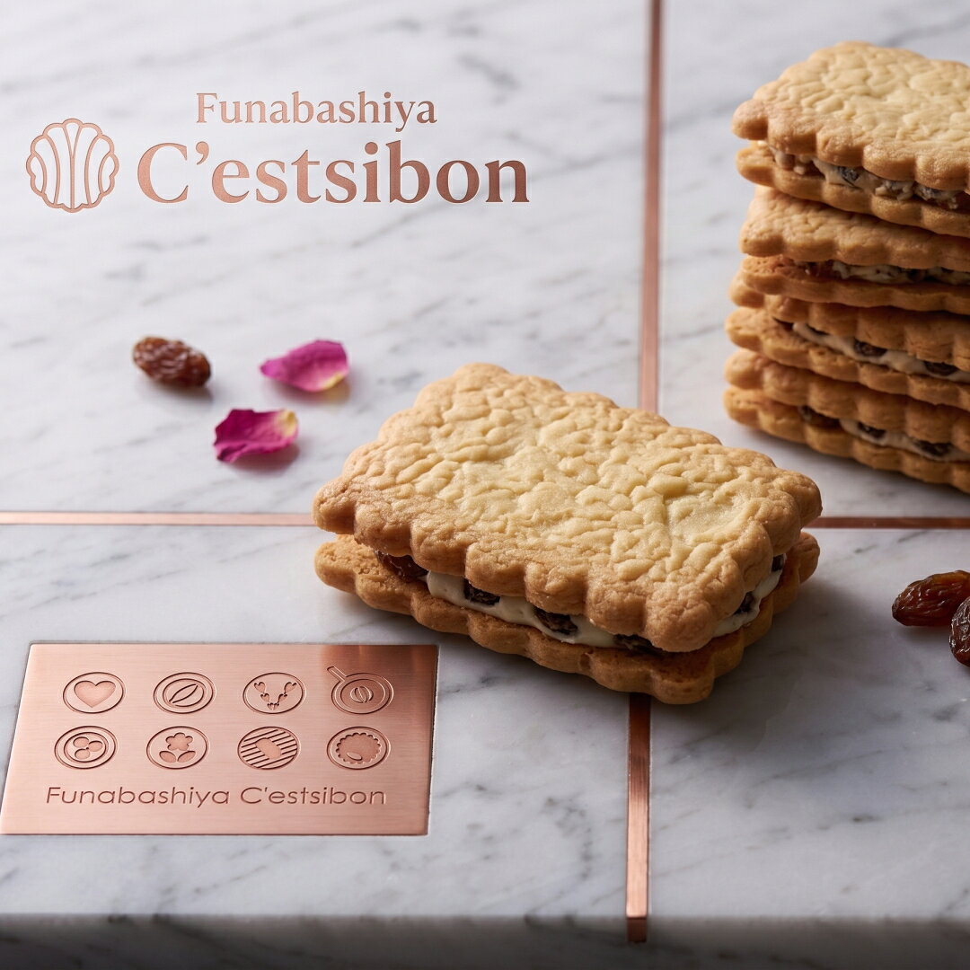 セシボン-C'estsibon-バターサンド-8枚入 はね駒 焼き菓子 詰め合わせ フルーツサンド バタークリームサンド レーズンサンド バターサンド バタークリーム ドライフルーツ 個包装 NHK 連続テレビ小説 あす楽対応 常温or冷蔵 銘菓 船橋屋 瀬止凡 福島県 相馬市 最強翌日配送