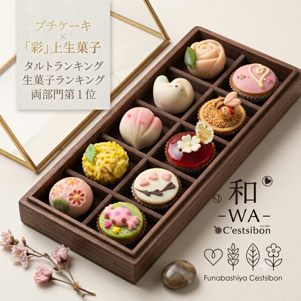 セシボン-C'estsibon-プチケーキ×和-WA-「彩」上生菓子セット10個入 夏ギフト お中元 夏ギフ 七夕 お盆 帰省 敬老の日 ご挨拶 食べ物 お返し 生菓子 和菓子 洋菓子 お菓子 お祝い 内祝い プレゼント ギフト 誕生日 お取り寄せ 詰め合わせ 送料無料 あす楽対応 最強翌日配送 funabashi-ya-10000337 セシボン-C’estsibon- サンプル画像2