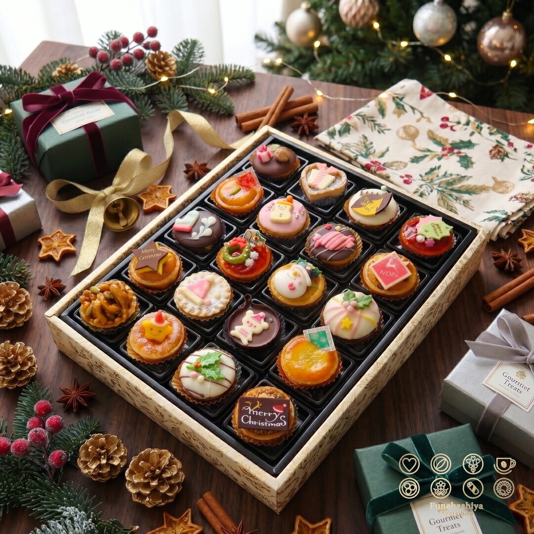 セシボン-C'estsibon-クリスマスプチケーキ20個入 クリスマス お歳暮 ケーキ プレゼント クリスマスケーキ マイクロケーキ お祝い 内祝い 予約 誕生日 スイーツ お取り寄せ 冬ギフト ギフト パーティー お菓子 洋菓子 詰め合わせ 個包装 冷蔵 送料無料 あす楽 最強翌日配送 funabashi-ya-10000380 セシボン-C’estsibon- サンプル画像3