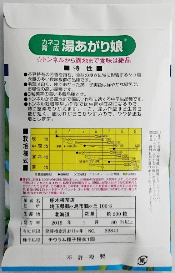 【カネコ種苗】湯あがり娘枝豆　200粒