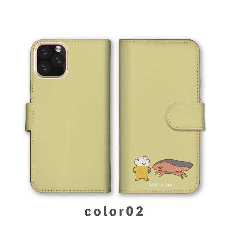 スマホケース手帳型 かわいい おしゃれ 韓国 なんでも対応 iPhone15 iPhone14 iPhoneSE Google Pixel エクスペリア ギャラクシー おもしろい シャケ 鮭 魚 切り身 焼き魚 食べ物 サケ 酒 ゆる シュール 海の生き物 手書き