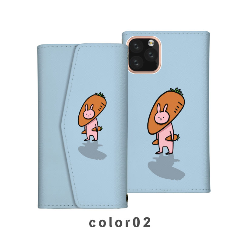 スマホケース手帳型 かわいい おしゃれ 韓国 なんでも対応 レター型 iPhone15 iPhone14 iPhoneSE Google Pixel エクスペリア ギャラクシー おもしろい 人参 にんじん うさぎ 兎 動物 イラスト 手書き シュール くすみカラー ポップ 3
