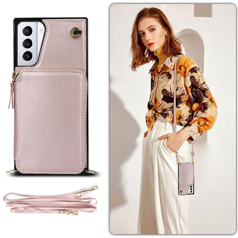 スマホケース Galaxy S21ケース Galaxy S21+ケース Galaxy S21 Ultraケース スタンド機能 Galaxy S20ケース おしゃれ Galaxy S20+ケース Galaxy S20 Ultraケース 背面保護 ネックストラップ付き Galaxy s21カバー カード入れ 2