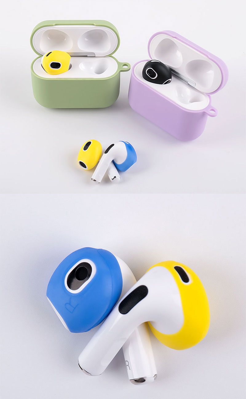 Airpods 3 イヤーチップ シリコンイヤホン耳栓キャップ ソフト イヤ イヤホン ケー...