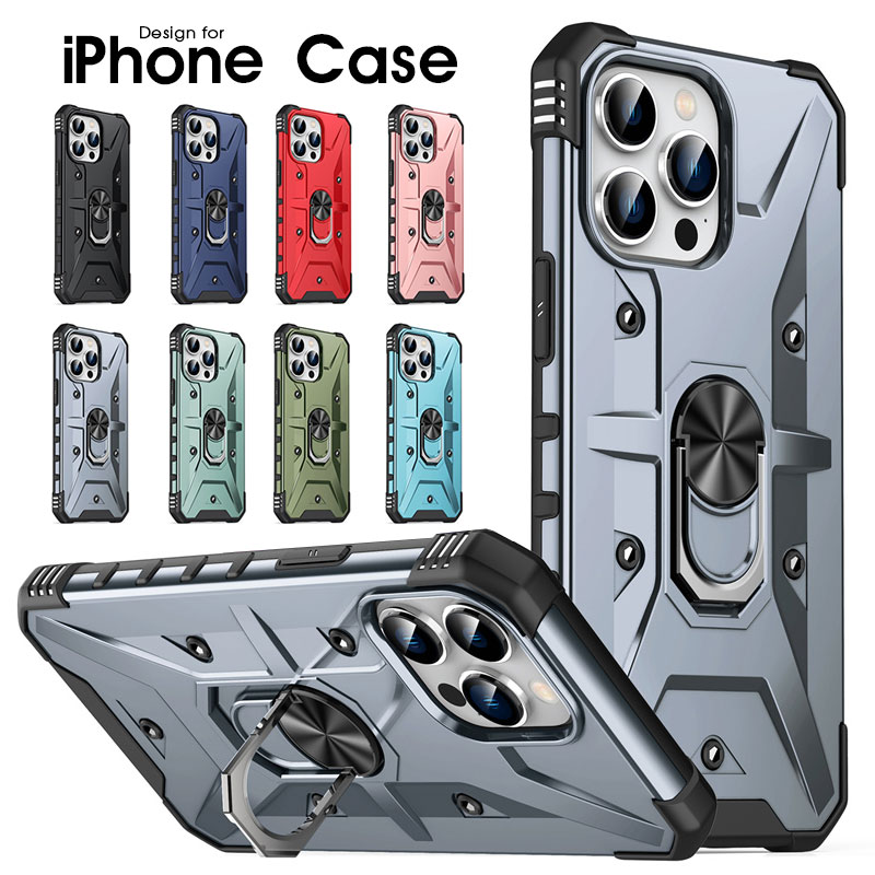 スマホケース iPhone 14 13 12 11 mini Pro Plus Pro Max X Xs XR Xs Max SE 第二 第三世代 7 8 7 Plus 8 Plus ケース 背面 バンパー アイフォンケース おしゃれ iPhone 14 Proカバー 二重構造 対衝撃 スタンド機能 リング付き 指紋防止