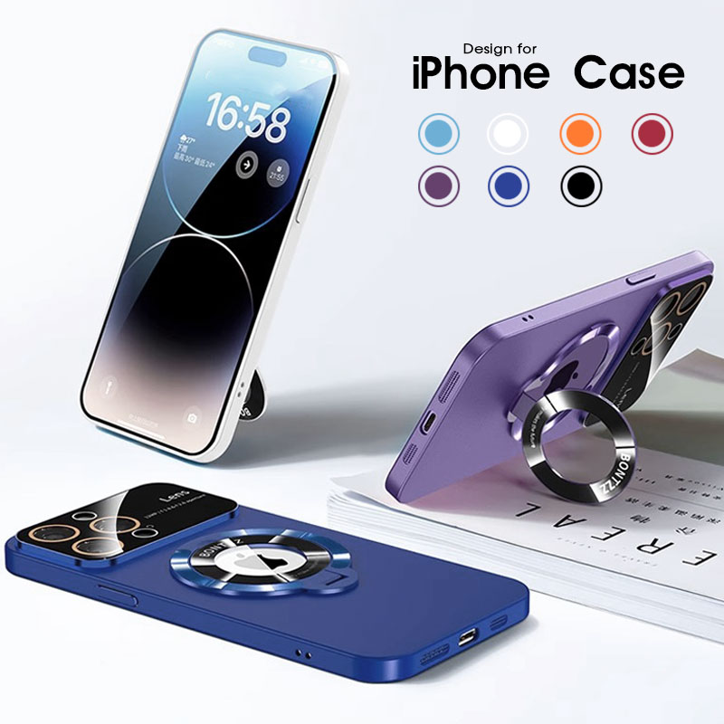 iPhone 15 15 Plus 15 Pro Max 14 14 Plus 14pro Max 13 Pro 13 Pro maxスマホケース iphone 大きな窓 iPhone 12 proケース MagSafe 対応 ワイヤレス充電 カバー iPhone 15 proケース 隠れたスタンド iPhone 15ケース 耐衝撃 マグセーフ