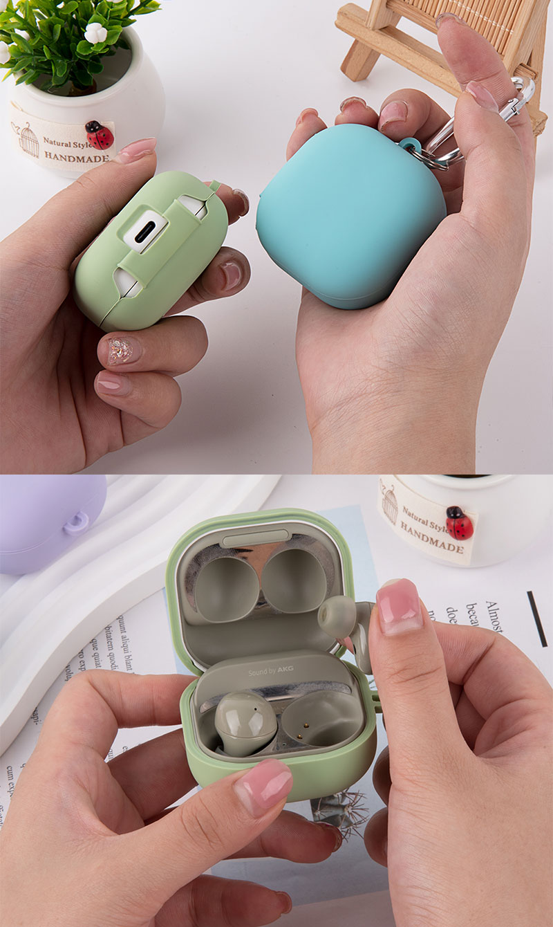 Galaxy Buds Live / Buds Pro / Buds 2 Proケース 充電ケース TPU ギャラクシー バッズ2カバー シンプル おしゃれ 薄型 便利 Galaxy Buds2 Pro ケース Galaxy Buds Pro カバー カラビナ付き 充電穴付き 傷防止 かわいい ワイヤレスイヤホン 保護ケース イヤホン保護 紛失防止