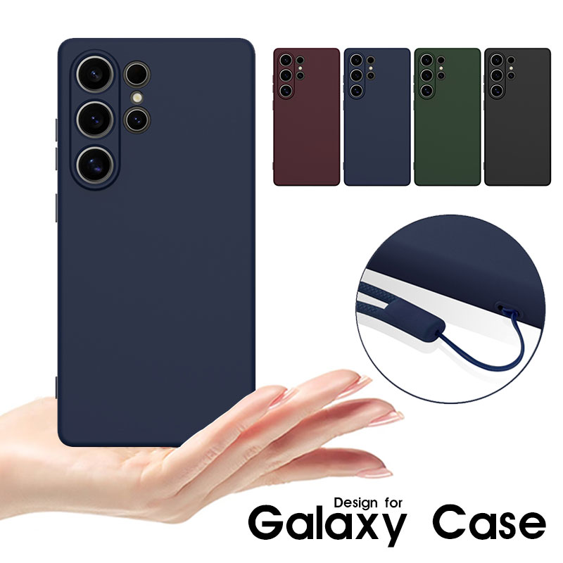 スマホケース Galaxy S25 Ultraケース 背面保護 Galaxy S25ケース ソフトケース ギャラクシー S24 ウルトラ カバー おしゃれ galaxy s24 fe ケース シンプル Galaxy S24ケース TPUケース ギャラクシー S25カバー ハンドストラップ付 落下防止 galaxy s24 ultraケース