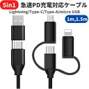 充電ケーブル USB-C iPhone Lightning ライ