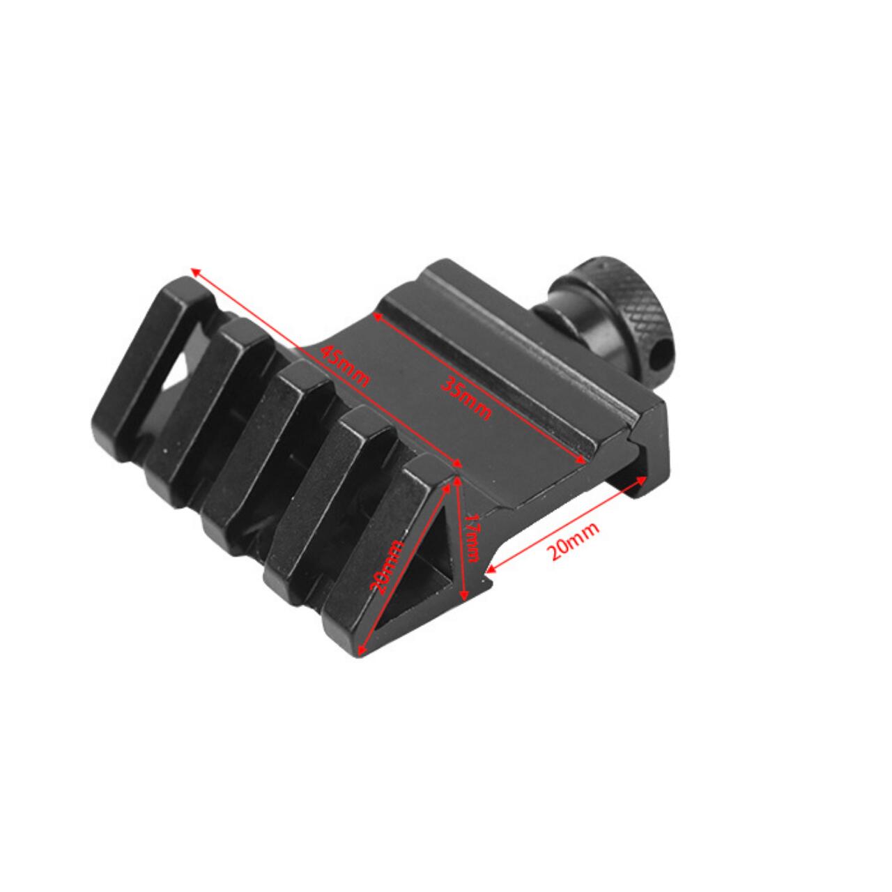 サイドマウントベース サイドレイルマウント スコープマウント 20mmレール対応 ピカティニーレール サイドレール用 アクセサリーレール 斜め45度取付可 エアガン対応 高剛性 コスパ良 ACOG対応 シム調整可能 簡単着脱 2