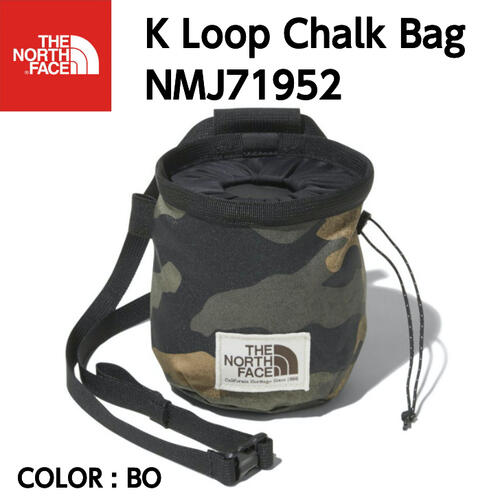 【国内正規品】【THE NORTH FACE ノースフェイス】K Loop Chalk Bag ループチョークバッグ キッズ BO バーントオリーブワックスカモプリント ワンサイズ ブラシホルダー付き NMJ71952