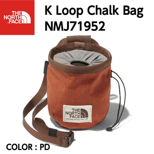 【国内正規品】【THE NORTH FACE ノースフェイス】K Loop Chalk Bag ループチョークバッグ キッズ ジューシー PD ピカンテレッドダークヘザー ワンサイズ ブラシホルダー付き NMJ71952
