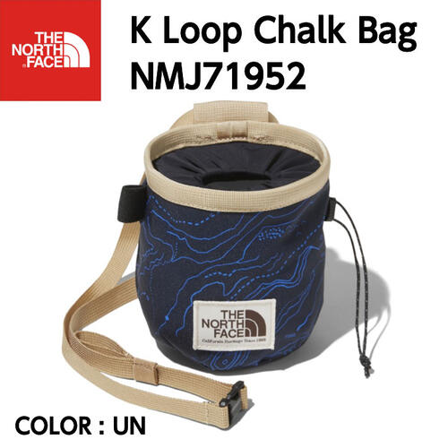 【国内正規品】【THE NORTH FACE ノースフェイス】K Loop Chalk Bag ループチョークバッグ キッズ ジューシー UN アーバンネイビーリトルヨセプリント ワンサイズ ブラシホルダー付き NMJ71952