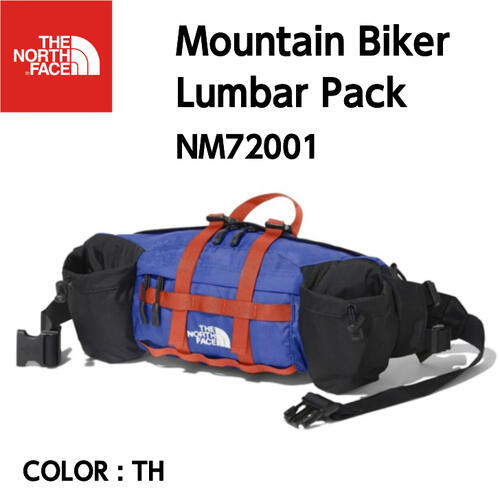 【国内正規品】【THE NORTH FACE ノースフェイス】Mountain Biker Lumbar Pack マウンテンバイカーランバーパック TH TNFブルー×ホライズンレッド ユニセックス ウエストバッグ サブポーチ アウトドア NM72001 10%OFF