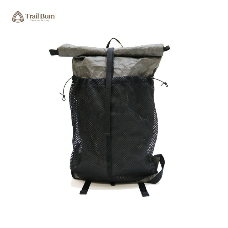 【TRAIL BUM トレイルバム】BIG TURTLE ULTRA 200X ビッグタートル ウルトラ 200エックス STORM GRAY ストームグレー バックパック 13-19L ロールトップ仕様 ウルトラ200X 耐摩耗性 耐衝撃性 トレッキング 日帰り登山 ライトハイキング UL デイリーユース アウトドア