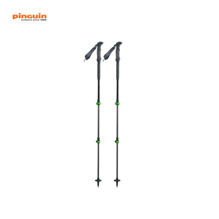 【PINGUIN ピングイン】カーボンFLフォーム（ペア） CG カーボン×グリーン トレッキングポール ストッ..