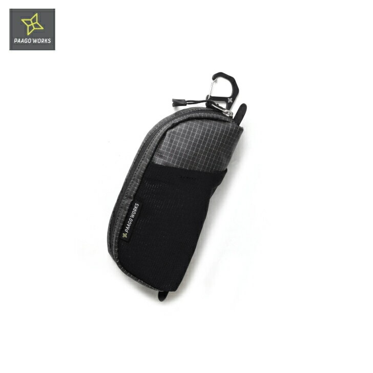 Rakuten - 【PAAGO WORKS パーゴワークス】SNAP スナップ Black ブラック ポーチ アルミフック付き フラップ式ベルクロ 500mlボトル収納可能 トレッキング 山行 アウトドア