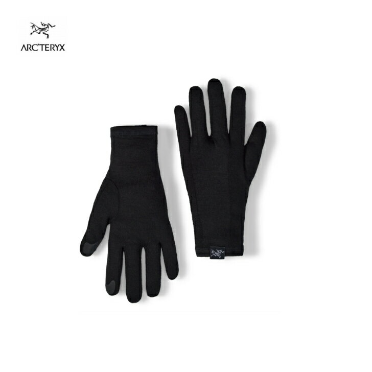 【ARC'TERYX アークテリクス】ゴシック グローブ Black ブラック グローブ 手袋 メリノウール ソフト 薄手 保温性 軽量性 タッチスクリーン対応...