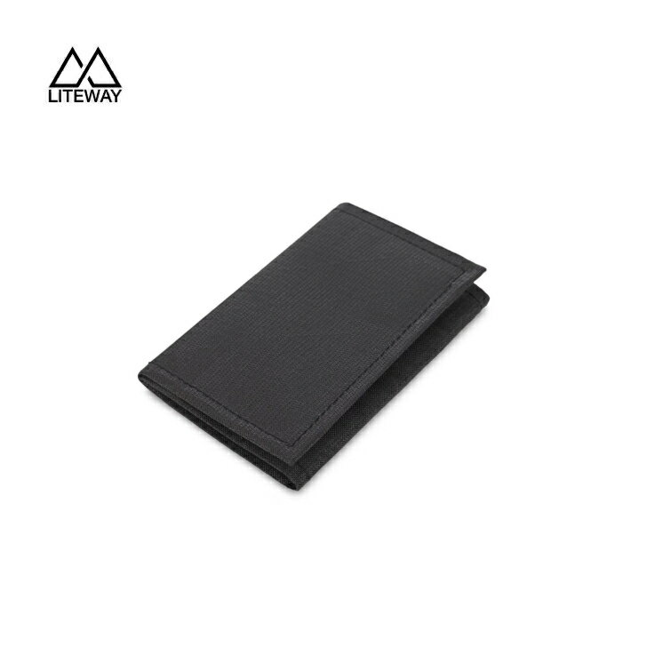 Rakuten - 【LITEWAY ライトウェイ】BASE WALLET ULTRA Black ブラック ウォレット 財布 折り畳み ULTRA生地 軽量 丈夫 登山 トレッキング UL 旅 アウトドア 国内正規品
