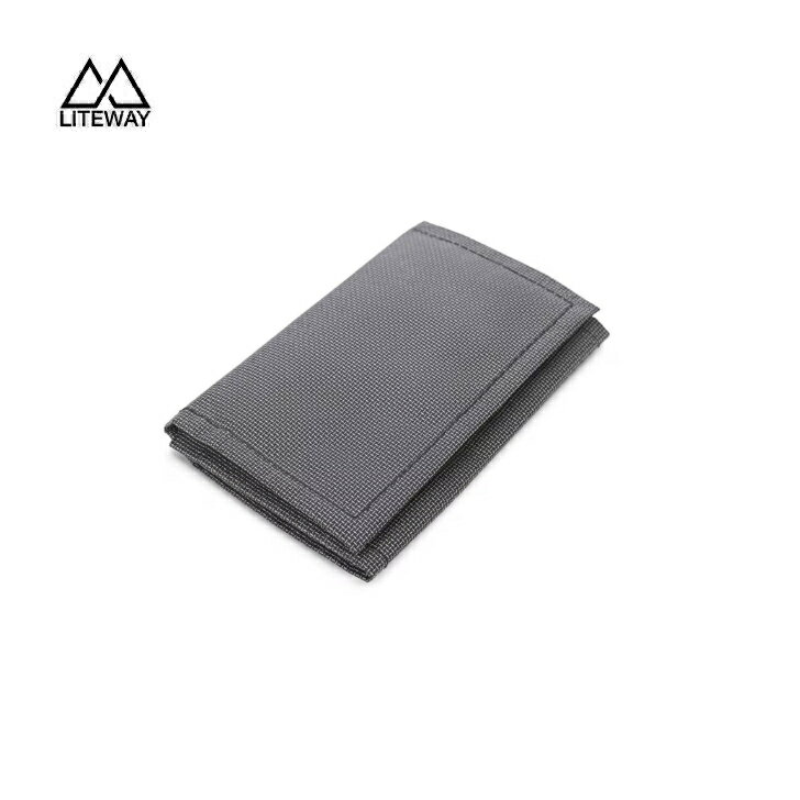 Rakuten - 【LITEWAY ライトウェイ】BASE WALLET ULTRA Grey グレー ウォレット 財布 折り畳み ULTRA生地 軽量 丈夫 登山 トレッキング UL 旅 アウトドア 国内正規品