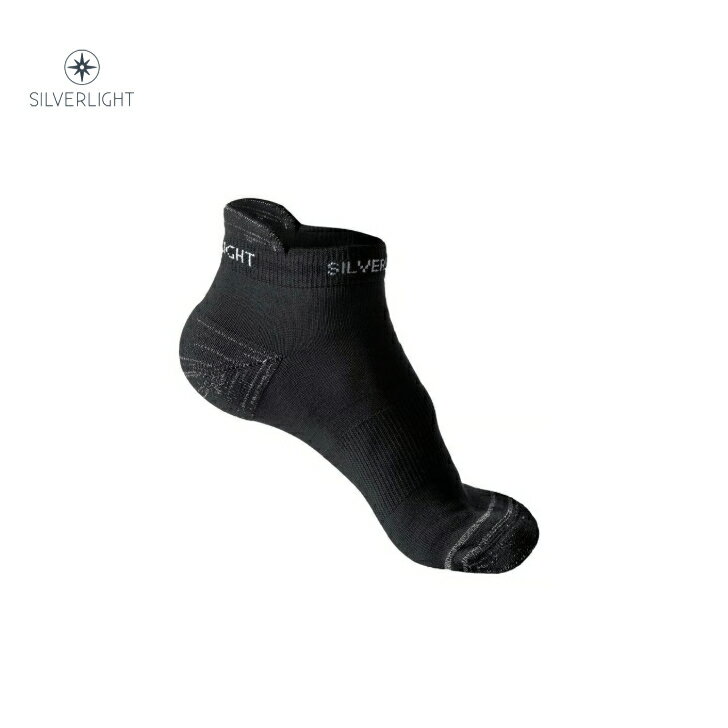 【SILVERLIGHT シルバーライト】SILVERLIGHT HIKING SOCKS アンクルソックス BLACK ブラック ソックス 銀糸配合 シルバーライトテクノロジー 抗菌防臭 バクテリア抑制 水膨れ防止 メリノウール 温度コントロール 速乾性 耐久性 トレッキング トレラン ハイク 山行 アウトドア