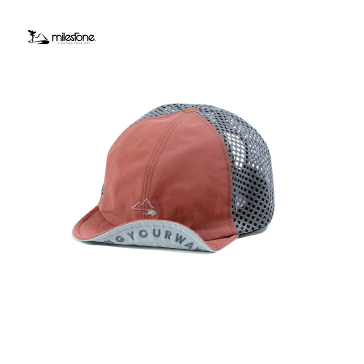 Rakuten - 【milestone マイルストーン】milestone Original Cap マイルストーンオリジナルキャップ レンガ ワンサイズ キャップ 帽子 ワイヤーブリム サイズ調整可能 ツバ裏刺繍 LIGHTING YOUR WAY トレラン ハイク ファストパッキング 山行 キャンプ アウトドア MSC-023