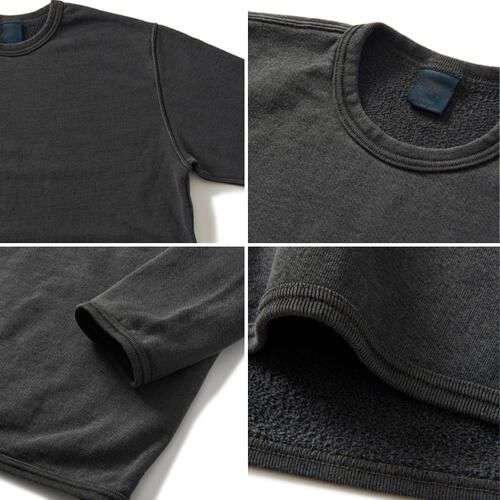 【国内正規品】【2021秋冬】【Good On グッドオン】L/S CREW SWEAT ロングスリーブクルースウェット P-BLACK 100%コットン 9オンス Pigment Dye 顔料染め